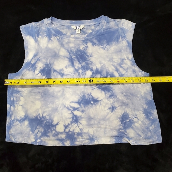 JoyLab Blue Tie-Dye Women's Top - Picture 4 of 7